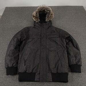North Face Jacket Medium Gray Down Coat Croc Gator Gotham 550 Waterproof Parka